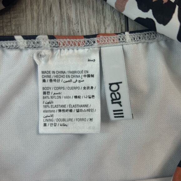 Bar III 'Run Wild' Swimsuit Leopard/Cheetah Animal Print Strapless/Halter M Knot - Picture 6 of 6